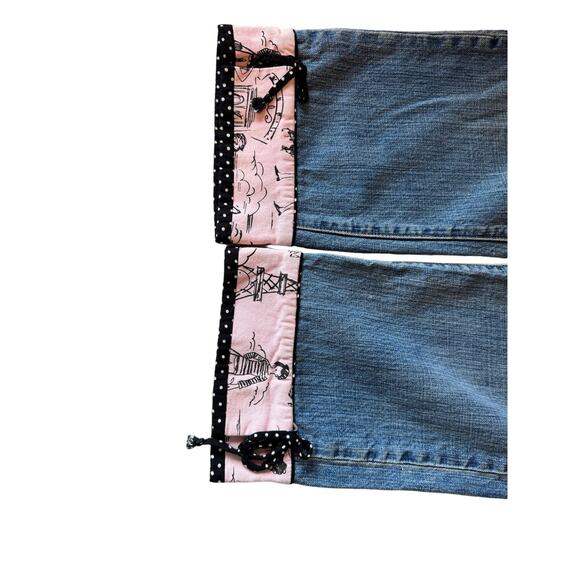 Levi’s 501 3 Palms Printed Cuff Cropped Women’s Jeans - size 32 - Picture 4 of 9